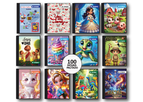 CUAD COS PEQ PAUTADO 100H ECONO